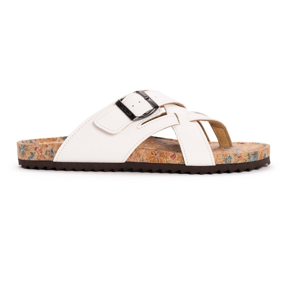 Women's Sandals Muk Luks Tanner Terra Turf White 8 New With Tags